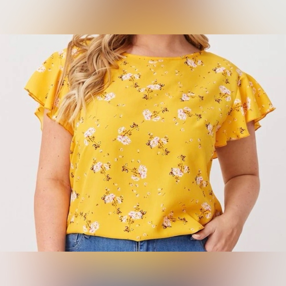 Yellow Floral Blouse